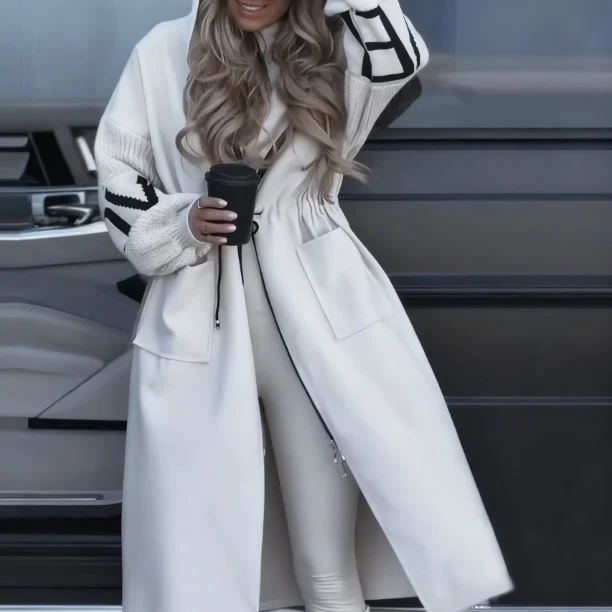 Осеннее женское повседневное длинное лоскутное джут с капюшоном, верхняя одежда из полиэстера, 00% ткани, полиэстера, осеннее модное женское пальто
Осеннее женское повседневное длинное лоскутное джут с капюшоном, верхняя одежда из полиэстера, 00% ткани, полиэстера, осеннее модное женское пальто