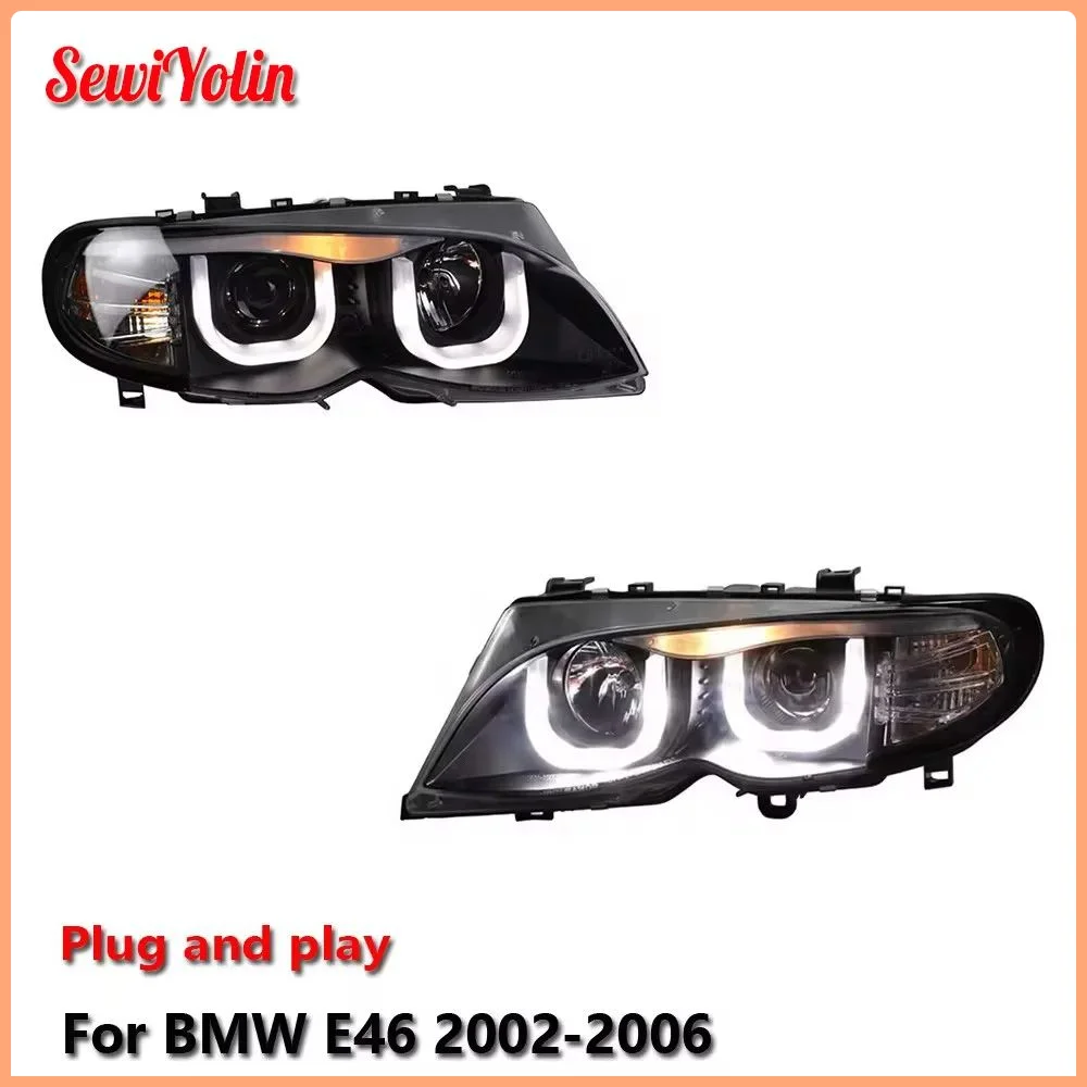 Автомобильные светодиодные фары в сборе для BMW E46 2002-2006, авто противотуманные фары DRL, стоп-сигнал, указатель поворота Plug and Play
Автомобильные светодиодные фары в сборе для BMW E46 2002-2006, авто противотуманные фары DRL, стоп-сигнал, указатель поворота Plug and Play