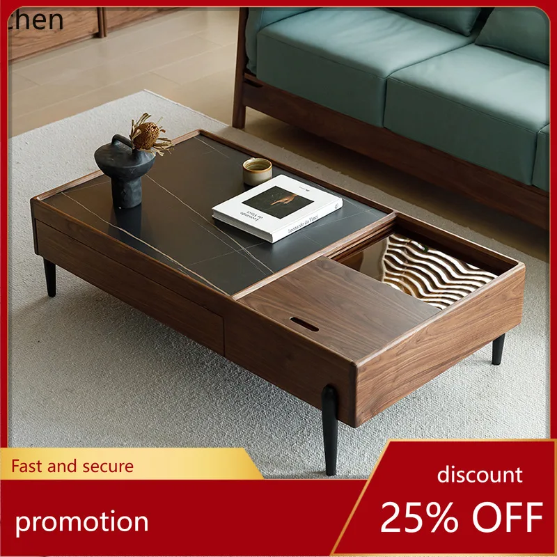 CZ Black Walnut Coffee Table TV Cabinet Simple Living Room Solid Wood Rock Slab Side Table
CZ Black Walnut Coffee Table TV Cabinet Simple Living Room Solid Wood Rock Slab Side Table