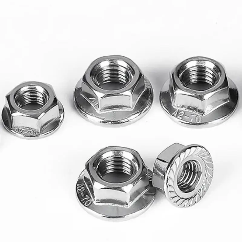 M3 M4 M5 M6 M8 M10 M12 A2 Serrated Hex Flange Lock Nuts DIN6923 304 Stainless Steel Metric Hexagon Automatic Locking Nuts
M3 M4 M5 M6 M8 M10 M12 A2 Serrated Hex Flange Lock Nuts DIN6923 304 Stainless Steel Metric Hexagon Automatic Locking Nuts