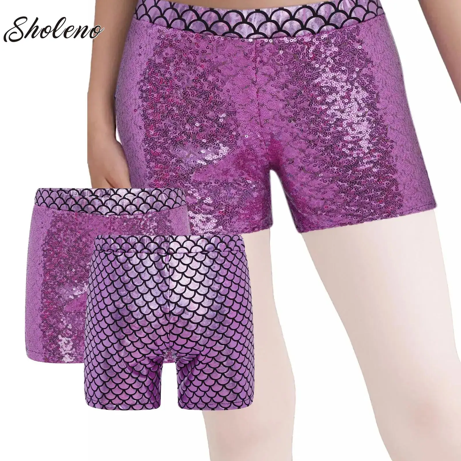 Kids Girls Fish Scale Sequins Shorts Metallic Yoga Sports Shorts Bottoms for Latin Jazz Dancing Stage Performance Ballet Costume
Kids Girls Fish Scale Sequins Shorts Metallic Yoga Sports Shorts Bottoms for Latin Jazz Dancing Stage Performance Ballet Costume