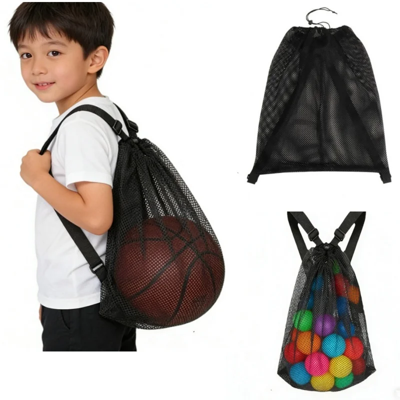 Large Capacity Drawstring Backpack Bag Portable Basketball Football Mesh Storage Bag Sports Traveling Ball Toy Gym Gear Pocket
Large Capacity Drawstring Backpack Bag Portable Basketball Football Mesh Storage Bag Sports Traveling Ball Toy Gym Gear Pocket