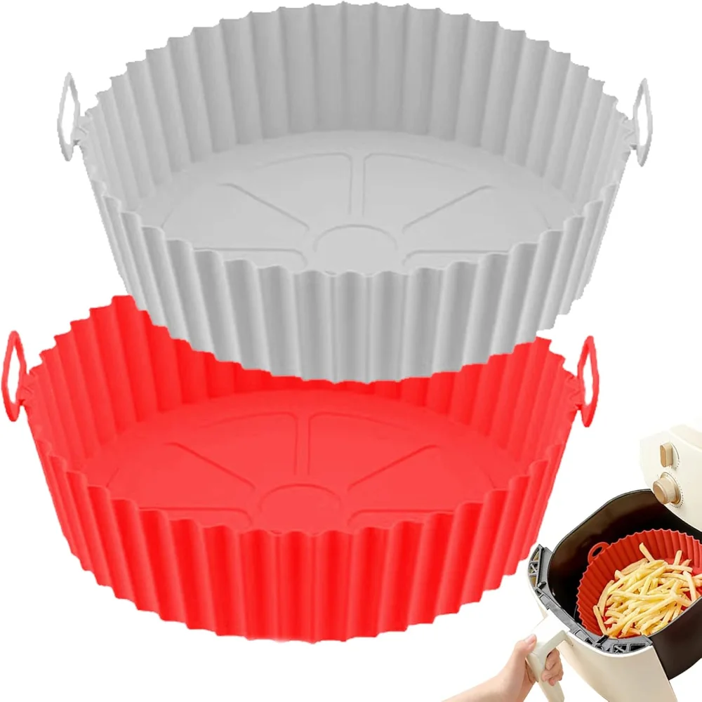 2 Pack Air Fryer Silicone Pot, Non Stick Air Fryer Silicone Liners, 8" Reusable Silicone Air Fryer Basket Fits .6 To 6.8QT Air F
2 Pack Air Fryer Silicone Pot, Non Stick Air Fryer Silicone Liners, 8" Reusable Silicone Air Fryer Basket Fits .6 To 6.8QT Air F