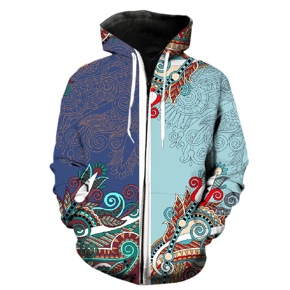 Retro National Style Men's Zipper Hoodie Harajuku Spring Streetwear Long Sleeve 3D Printed Hip Hop Fashion With Hood Jackets
Retro National Style Men's Zipper Hoodie Harajuku Spring Streetwear Long Sleeve 3D Printed Hip Hop Fashion With Hood Jackets