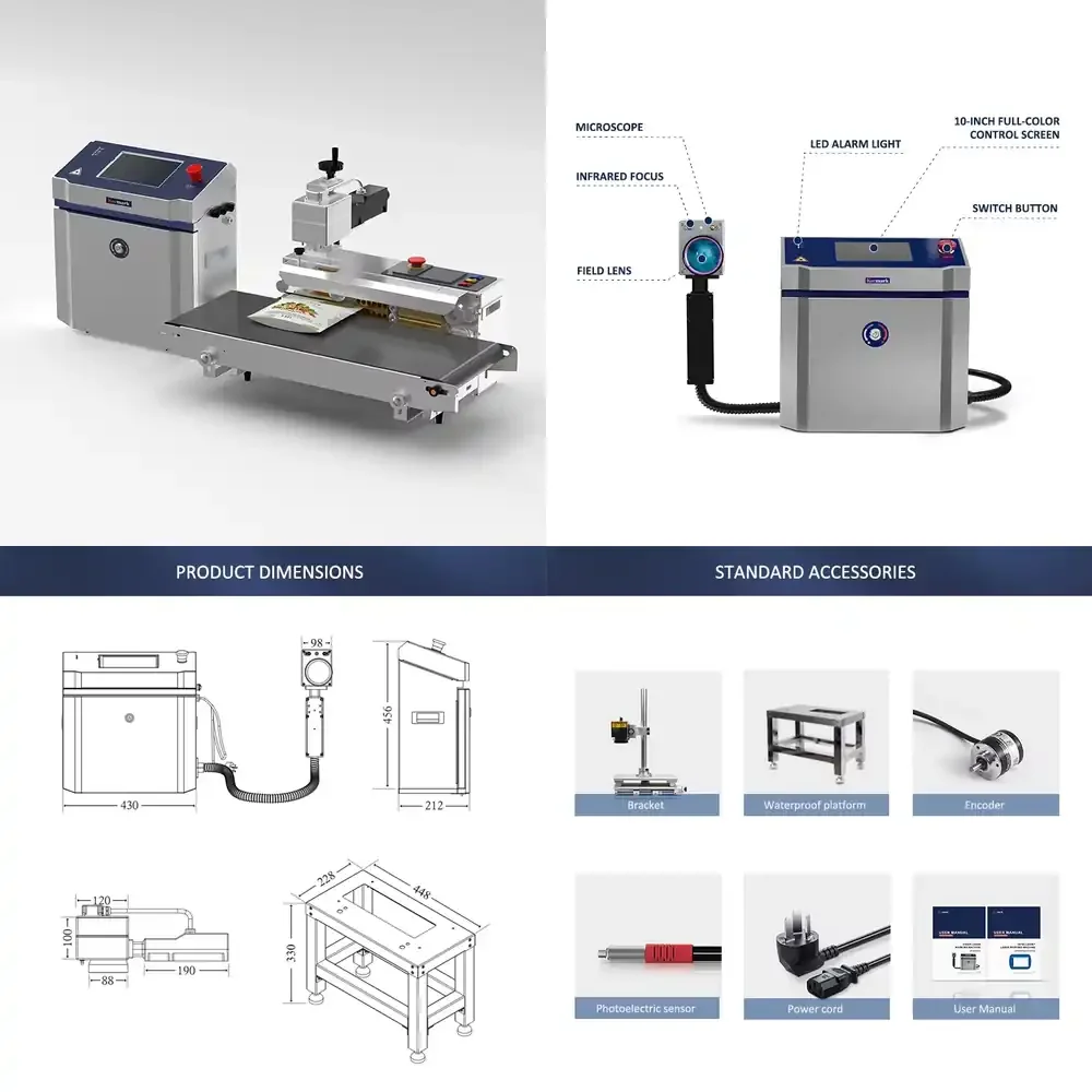 New IP65 High-Accuracy CNC Fiber Marker for Washdown Environments DXF/BMP Dairy Beverage Production Line Marking
New IP65 High-Accuracy CNC Fiber Marker for Washdown Environments DXF/BMP Dairy Beverage Production Line Marking
