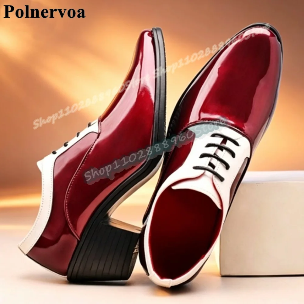 Red Patchwoek Cross Tied Glossy Leather Men Pumps Thick Heel Shoes For Men Slip On Banquet Fashionable Catwalk 2026 Men Pumps
Red Patchwoek Cross Tied Glossy Leather Men Pumps Thick Heel Shoes For Men Slip On Banquet Fashionable Catwalk 2026 Men Pumps