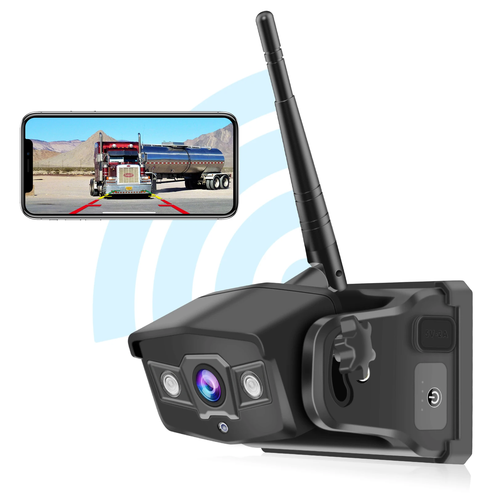Портативная беспроводная Wi-Fi камера заднего вида 1080P с магнитным креплением, ИК ночным видением и питанием от аккумулятора для автофургонов, прицепов и караванов
Портативная беспроводная Wi-Fi камера заднего вида 1080P с магнитным креплением, ИК ночным видением и питанием от аккумулятора для автофургонов, прицепов и караванов