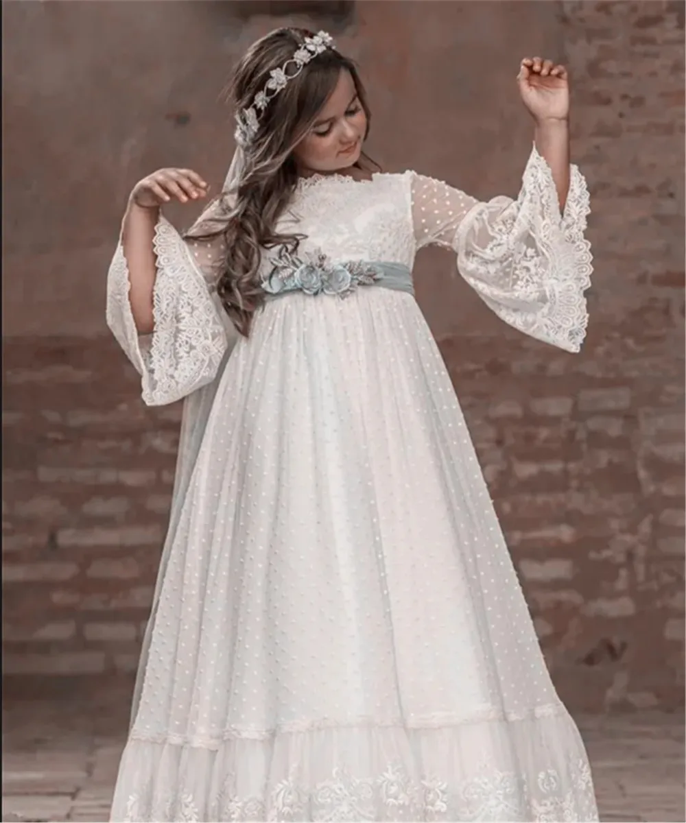 Elegant Flower Girl Dress Half Sleeve Princess Beauty Pageant Wedding Dresses Kids Birthday Gift Party First Communion Gown
Elegant Flower Girl Dress Half Sleeve Princess Beauty Pageant Wedding Dresses Kids Birthday Gift Party First Communion Gown