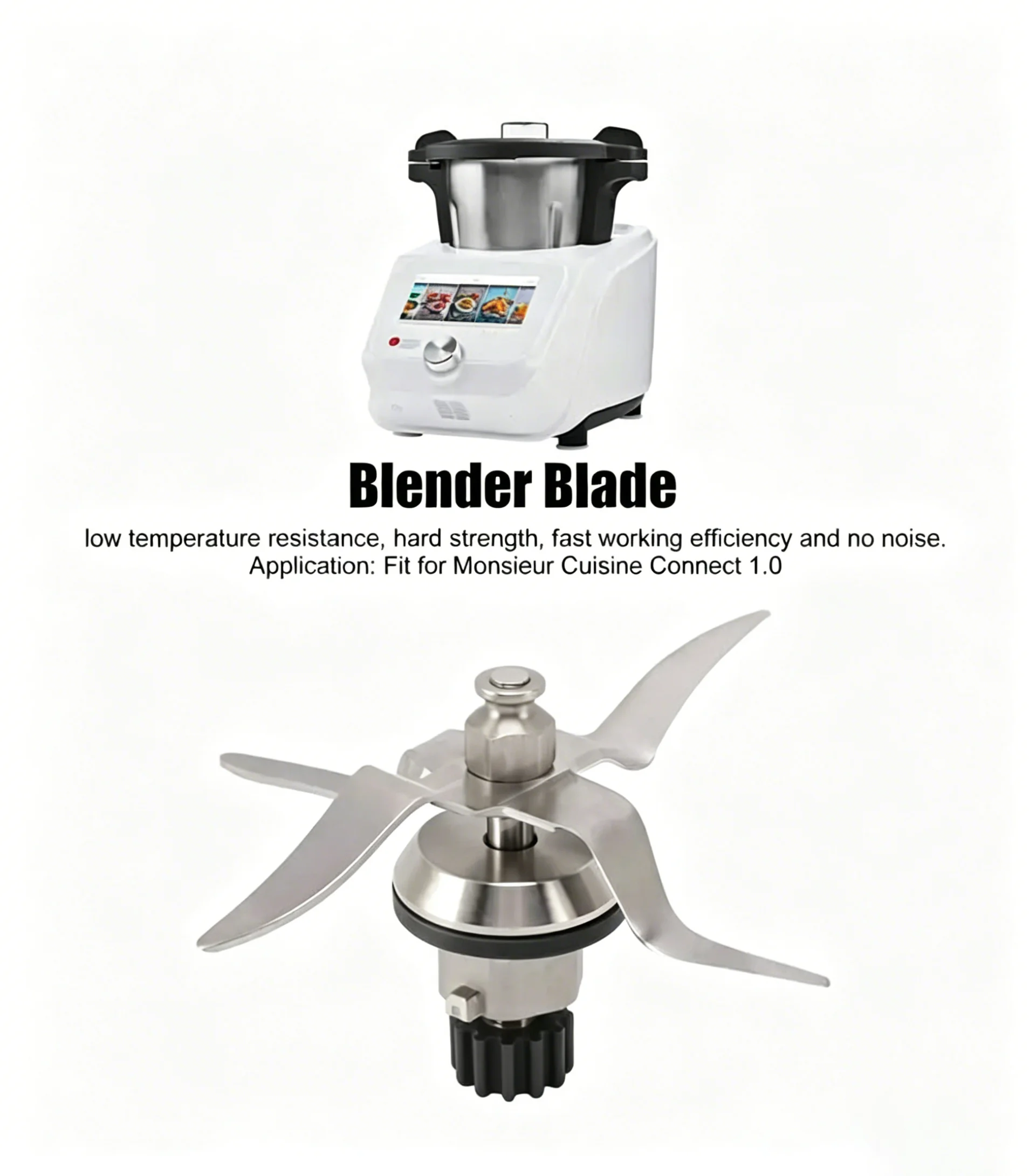 Blender Blade Replacement for Monsieur Cuisine Connect 1.0, 12 Teeth 4 Leaves Stainless Steel Cutter Head Mixer Accessory
Blender Blade Replacement for Monsieur Cuisine Connect 1.0, 12 Teeth 4 Leaves Stainless Steel Cutter Head Mixer Accessory