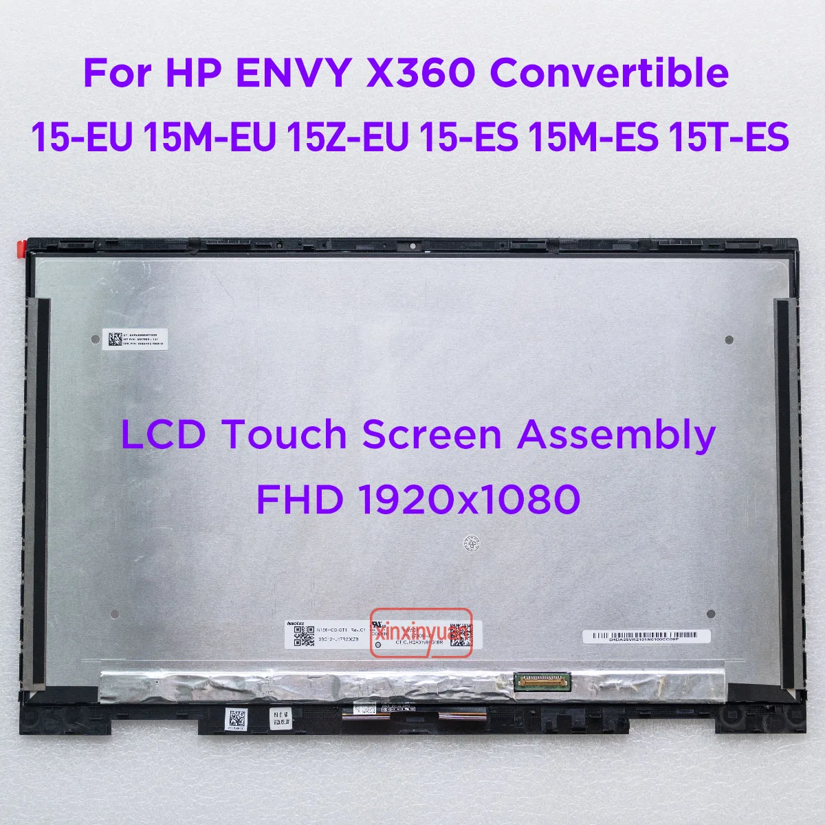 15.6 Laptop LCD Touch Screen Digitizer Assembly For HP 15-eu 15m-eu 15z-eu 15-es 15m-es 15t-es 15-EU0043DX Display Replacement
15.6 Laptop LCD Touch Screen Digitizer Assembly For HP 15-eu 15m-eu 15z-eu 15-es 15m-es 15t-es 15-EU0043DX Display Replacement