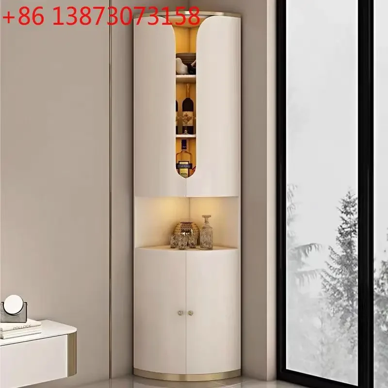 Light luxury solid wood wine cabinet Modern simple living room corner stainless steel glass door Corner cabinet against the wall
Light luxury solid wood wine cabinet Modern simple living room corner stainless steel glass door Corner cabinet against the wall