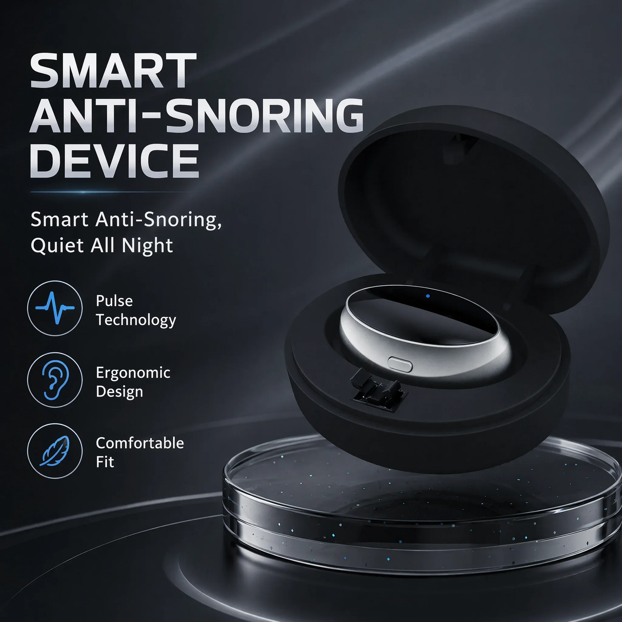 Smart Anti-Snoring Device TENS Pulse Snore Stopper Portable Sleep Aid Health Noise Reduction for Improved Sleep Quality
Smart Anti-Snoring Device TENS Pulse Snore Stopper Portable Sleep Aid Health Noise Reduction for Improved Sleep Quality