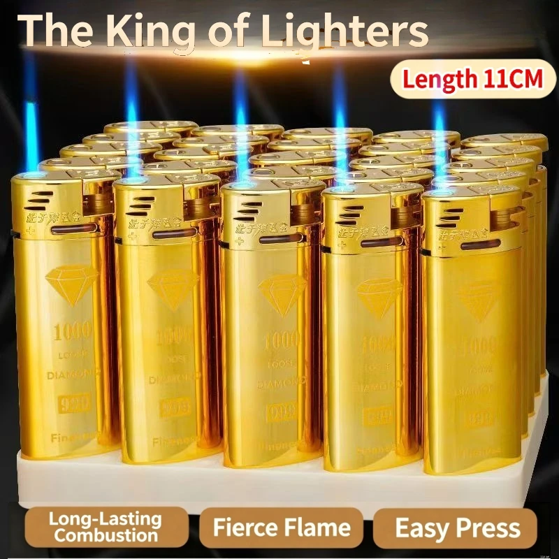 11cm King Size Big Metal Lighter, Strong Windproof Jet Blue Flame Butane Lighter, Long Lasting Fuel Large Capacity Giant Lighter
11cm King Size Big Metal Lighter, Strong Windproof Jet Blue Flame Butane Lighter, Long Lasting Fuel Large Capacity Giant Lighter