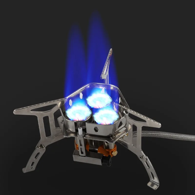 Outdoor Portable Burner Windproof Three-head Furnace Split Folding Burner Stainless Steel Stove for Mountaineering
Outdoor Portable Burner Windproof Three-head Furnace Split Folding Burner Stainless Steel Stove for Mountaineering