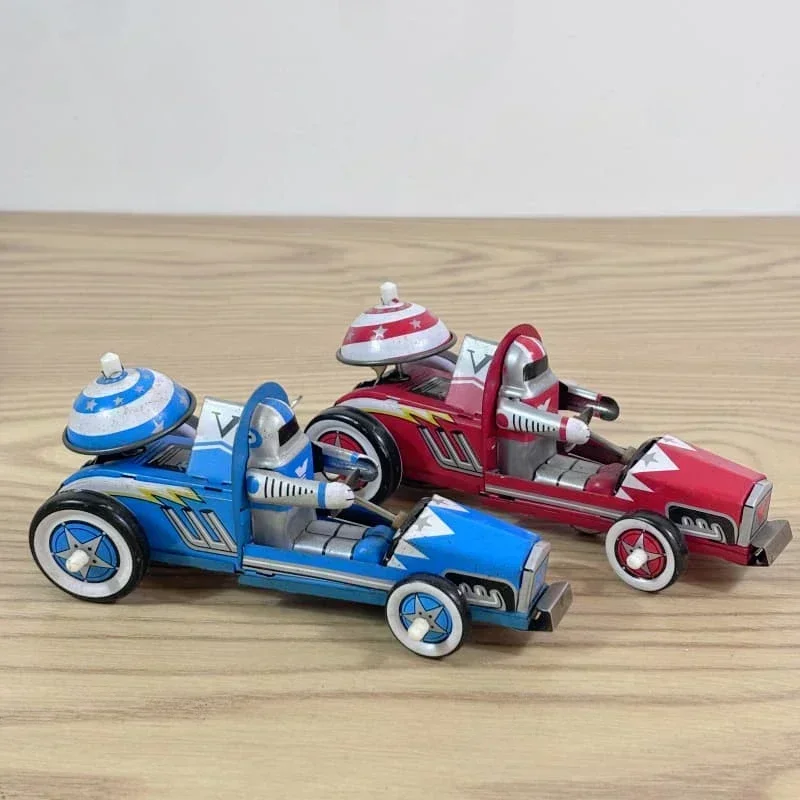 Retro Red/Blue F1 Racing Driver Metal Tin Wind Up Toy Power Returning Mechanical Toy Sports Car Clockwork Toy Gift
Retro Red/Blue F1 Racing Driver Metal Tin Wind Up Toy Power Returning Mechanical Toy Sports Car Clockwork Toy Gift