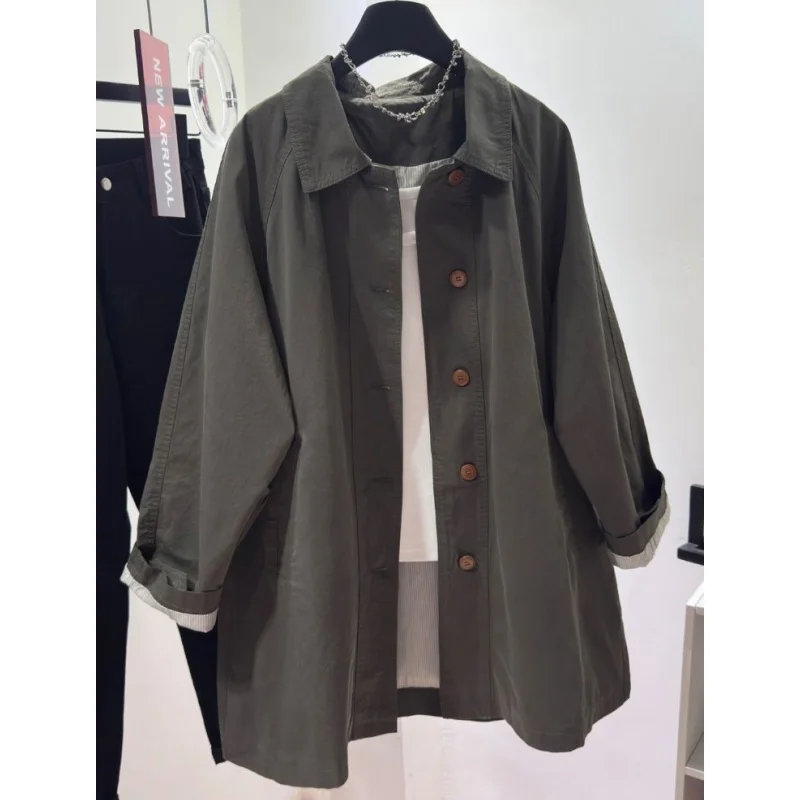 plus Size 300 Pou Korean Sle Men's Windbreaker Coat Medium Length Button Decorated Loose Fit Autumn New Faion Durable
plus Size 300 Pou Korean Sle Men's Windbreaker Coat Medium Length Button Decorated Loose Fit Autumn New Faion Durable