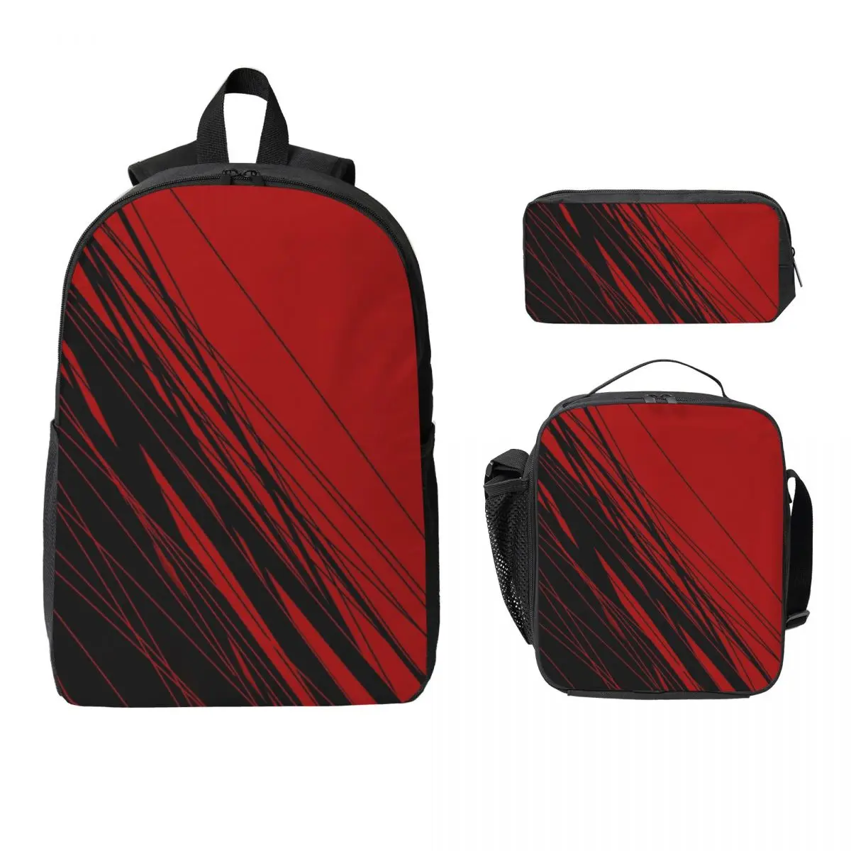 Red And Black Backpack Student Boys Girls BookBag School Bag Laptop Shoulder Bags 3ps Insulated Lunch Bag Pencil Case
Red And Black Backpack Student Boys Girls BookBag School Bag Laptop Shoulder Bags 3ps Insulated Lunch Bag Pencil Case