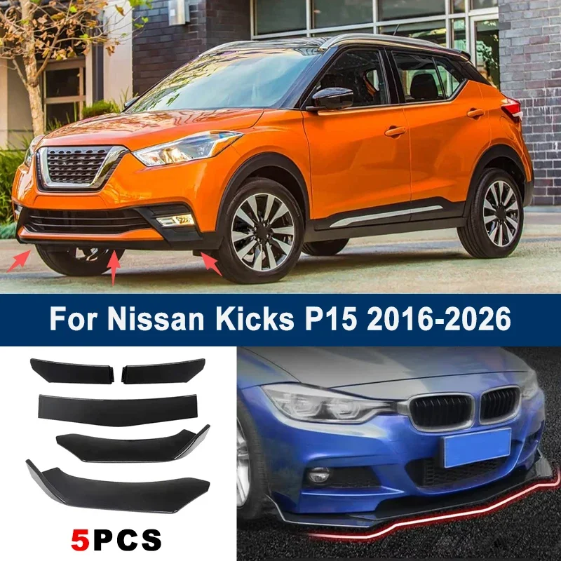 Adjustable 5Pcs Sectional Front Spoiler Lip For Nissan Kicks P15 2016-2026 Front Bumper Splitter Car Exterior Sport Body Kit
Adjustable 5Pcs Sectional Front Spoiler Lip For Nissan Kicks P15 2016-2026 Front Bumper Splitter Car Exterior Sport Body Kit