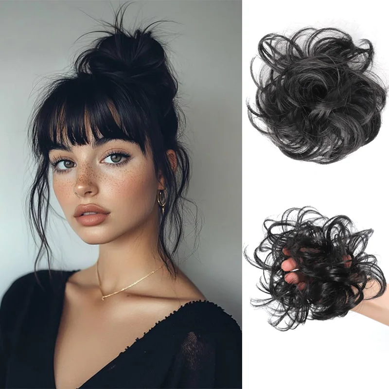 LUPU Messy Bun Hair Piece Wavy Curly Scrunchies Synthetic Chignon Ponytail Hair Extensions
LUPU Messy Bun Hair Piece Wavy Curly Scrunchies Synthetic Chignon Ponytail Hair Extensions