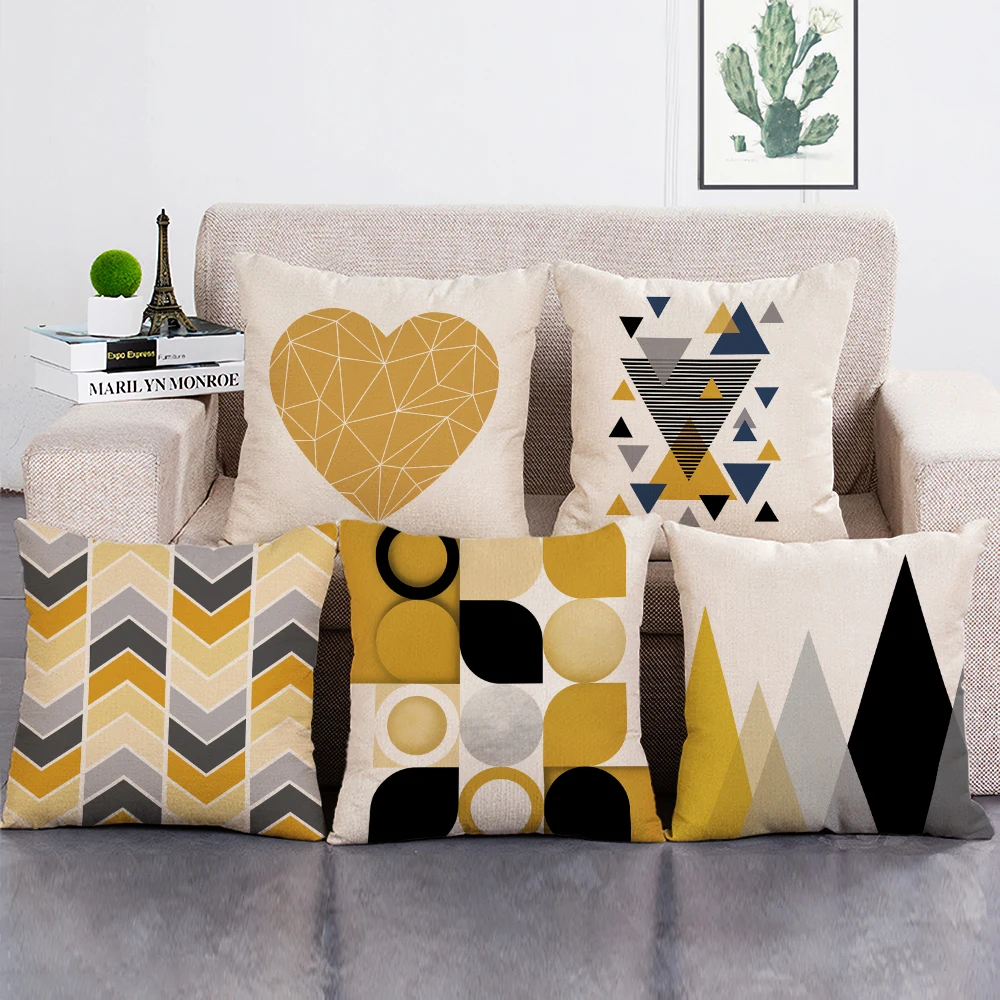 Yellow Geometric Cushion Cover Nordic Round Triangle Print Pillowcase for Car,Office Decor Deer Heart Throw Pillow Case
Yellow Geometric Cushion Cover Nordic Round Triangle Print Pillowcase for Car,Office Decor Deer Heart Throw Pillow Case