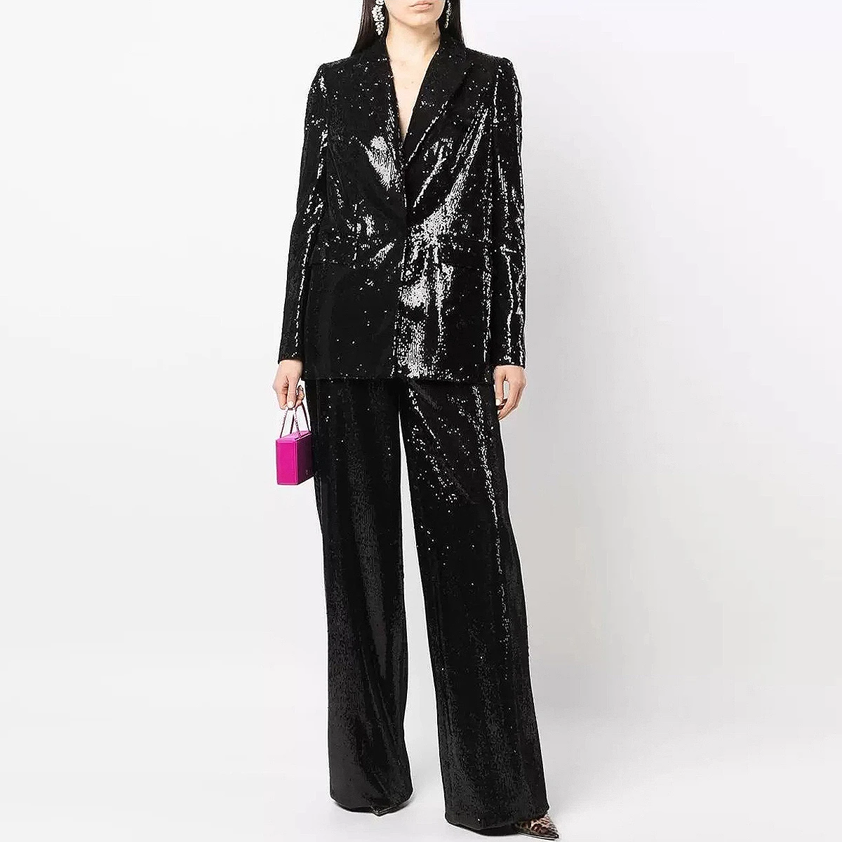 Spring And Autumn New High-Quality Fashionable Socialite Sequins Cool Flashing Blingbling Long Sleeved Suit+Fashionable Pants
Spring And Autumn New High-Quality Fashionable Socialite Sequins Cool Flashing Blingbling Long Sleeved Suit+Fashionable Pants
