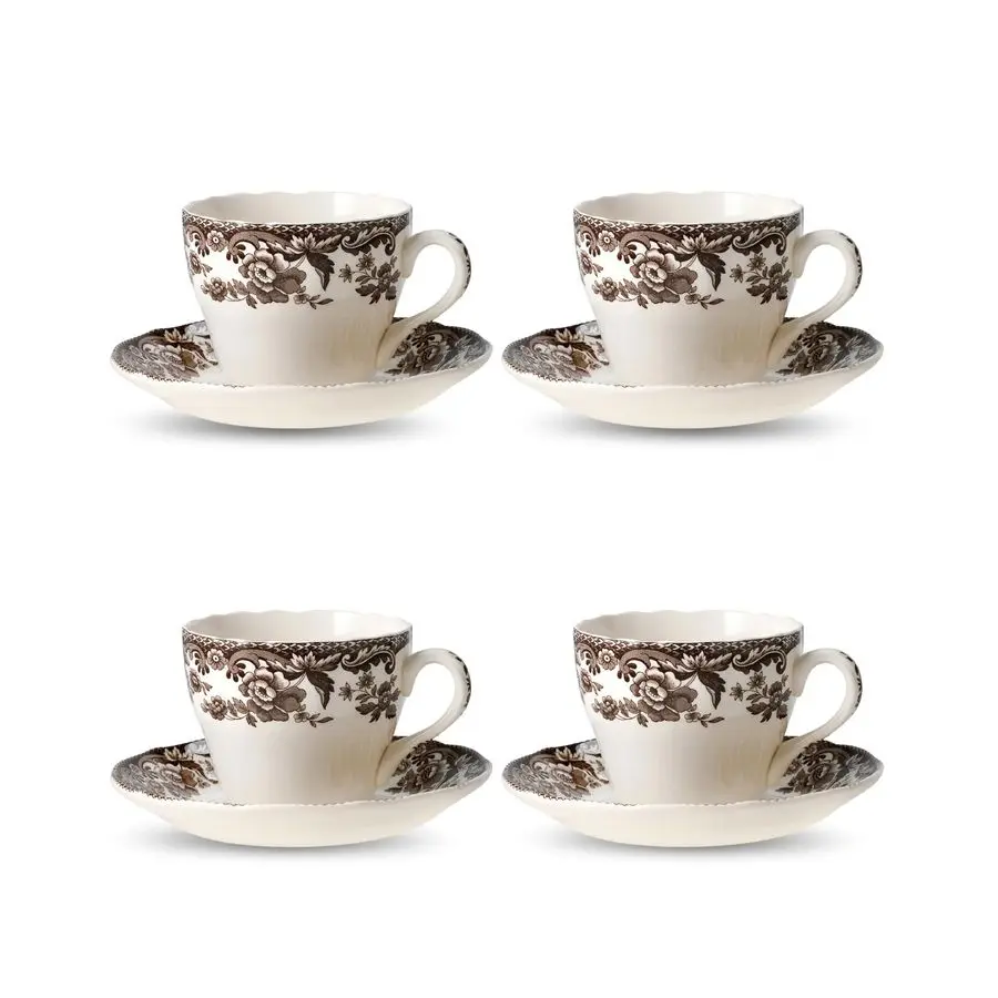 Delamere Teacup and Saucer, Set of 4 Holiday Drinkware, Serve Coffee or Tea with 7 oz Capacity, Dishwasher, Microwave amp Freeze
Delamere Teacup and Saucer, Set of 4 Holiday Drinkware, Serve Coffee or Tea with 7 oz Capacity, Dishwasher, Microwave amp Freeze
