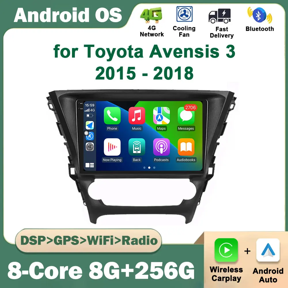 10.1 inch for Toyota Avensis 3 2015 - 2018 Car Radio Multimedia Player GPS Navi Android Auto DSP Stereo WiFi Bluetooth Head Unit
10.1 inch for Toyota Avensis 3 2015 - 2018 Car Radio Multimedia Player GPS Navi Android Auto DSP Stereo WiFi Bluetooth Head Unit