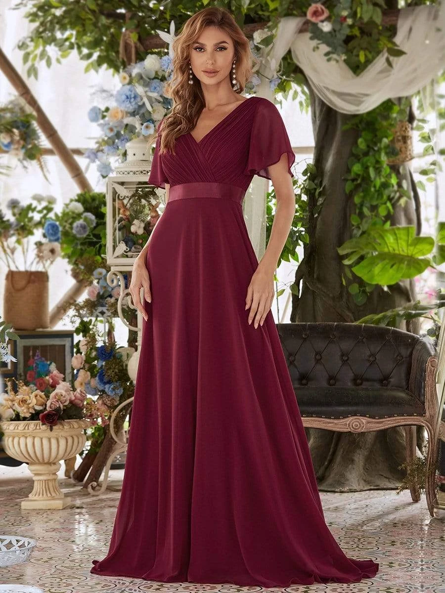 MisShow Empire Evening Dresses Ruffles Tulle Short Sleeves V-Neck Backless Prom Gowns A-Line Floor-Length Bridal Wedding Dress
MisShow Empire Evening Dresses Ruffles Tulle Short Sleeves V-Neck Backless Prom Gowns A-Line Floor-Length Bridal Wedding Dress