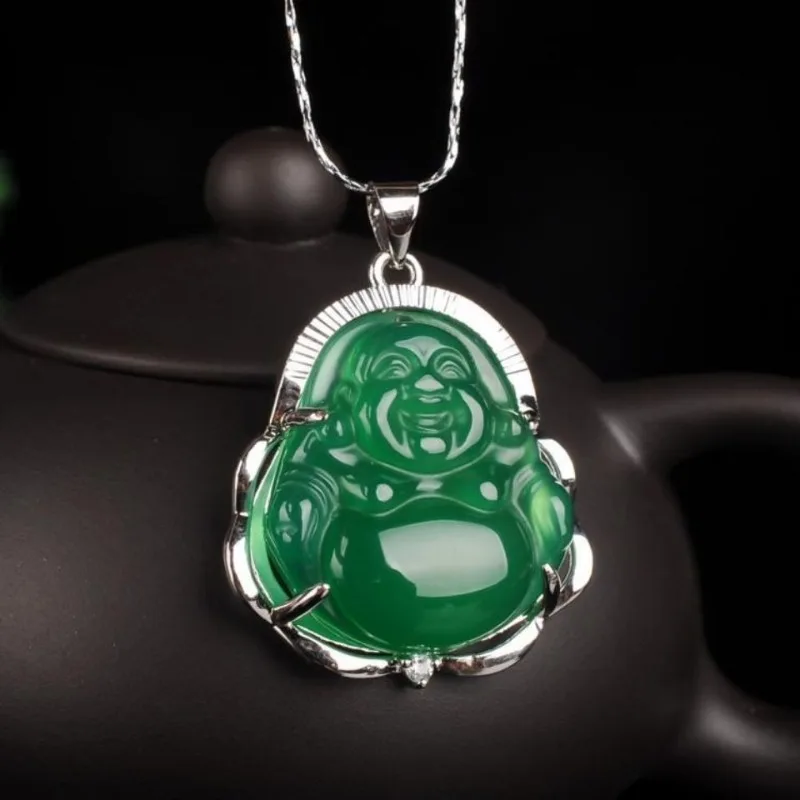 Natural Green Chalcedony Hand-carved Buddha Pendant Fashion Boutique Jewelry Men and Women Agate Necklace Gift
Natural Green Chalcedony Hand-carved Buddha Pendant Fashion Boutique Jewelry Men and Women Agate Necklace Gift