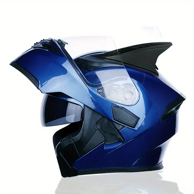 Motorcycle Helmet for Men And Women, Full-Face with a Winter Safety Design Featuring Horns, in Blue.
Motorcycle Helmet for Men And Women, Full-Face with a Winter Safety Design Featuring Horns, in Blue.