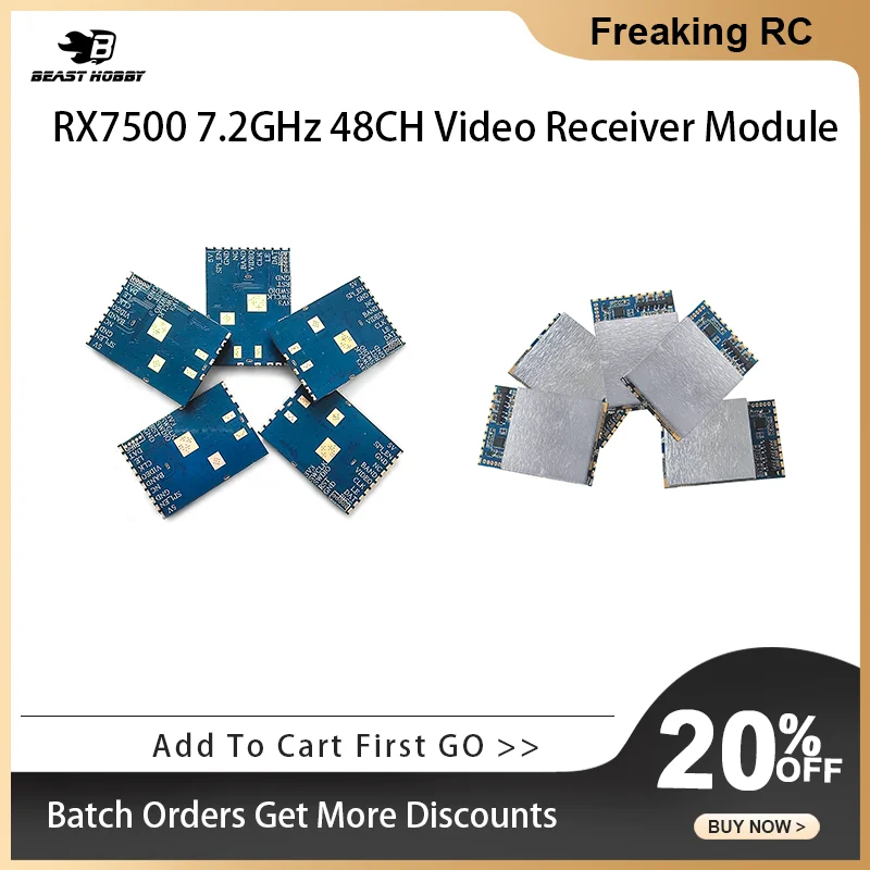 BeastHobby RX7500 7.2ГГц 48 каналов 6000~7500МГц с выходом RSSI, уровень сигнала 6SPI 3.3В, модуль видеоприемника до 100K с поддержкой видео.
BeastHobby RX7500 7.2ГГц 48 каналов 6000~7500МГц с выходом RSSI, уровень сигнала 6SPI 3.3В, модуль видеоприемника до 100K с поддержкой видео.