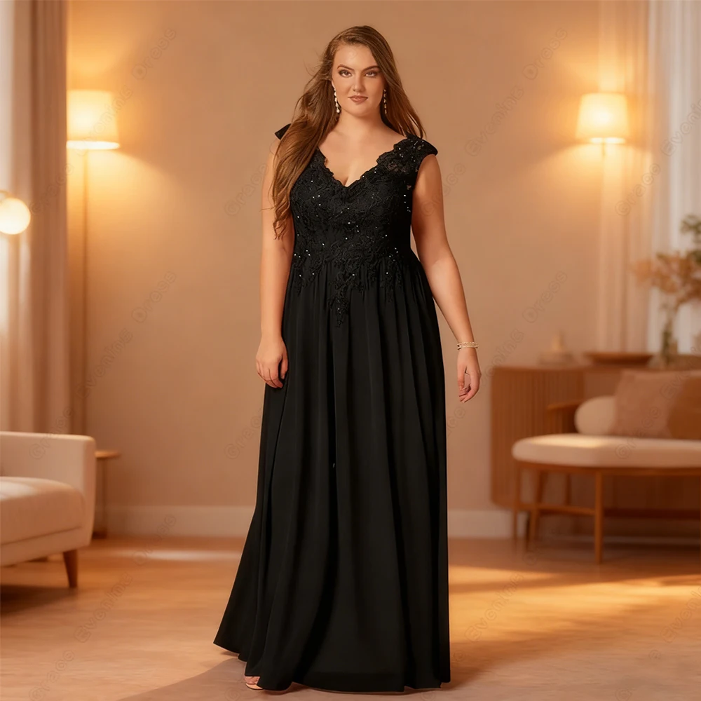 Charming Black Spaghetti Straps Mother of Bride Dresses for Women 2025 Beach Chiffon Wedding Party Dresses with Lace Vestido
Charming Black Spaghetti Straps Mother of Bride Dresses for Women 2025 Beach Chiffon Wedding Party Dresses with Lace Vestido