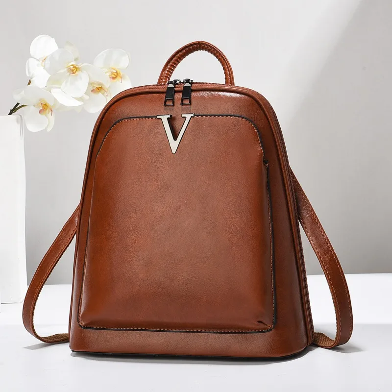 Large Capacity Womens Pu Leather Backpack Fashion Luxury Women's Bag Designer Quality Female Backpacks Ladies Travel Back Pack
Large Capacity Womens Pu Leather Backpack Fashion Luxury Women's Bag Designer Quality Female Backpacks Ladies Travel Back Pack