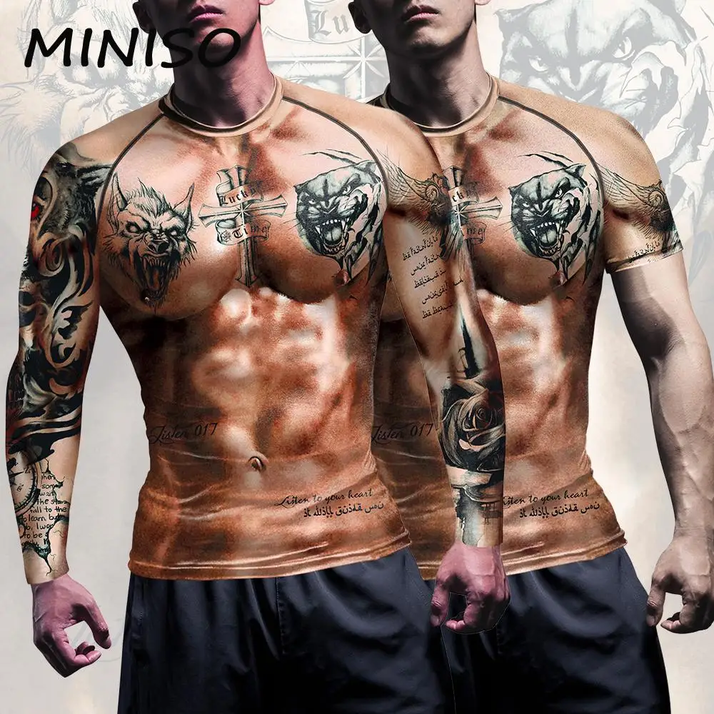 Мужские компрессионные футболки с мышечной татуировкой, спортивная одежда с длинными рукавами и 3D принтом, топы для тренировок в тренажерном зале, футболки, уличная футболка
Мужские компрессионные футболки с мышечной татуировкой, спортивная одежда с длинными рукавами и 3D принтом, топы для тренировок в тренажерном зале, футболки, уличная футболка