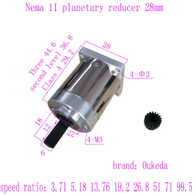 28 Step Reducer High Precision Planetary Gear Reducer Stepper Motor Speed Reducer
28 Step Reducer High Precision Planetary Gear Reducer Stepper Motor Speed Reducer