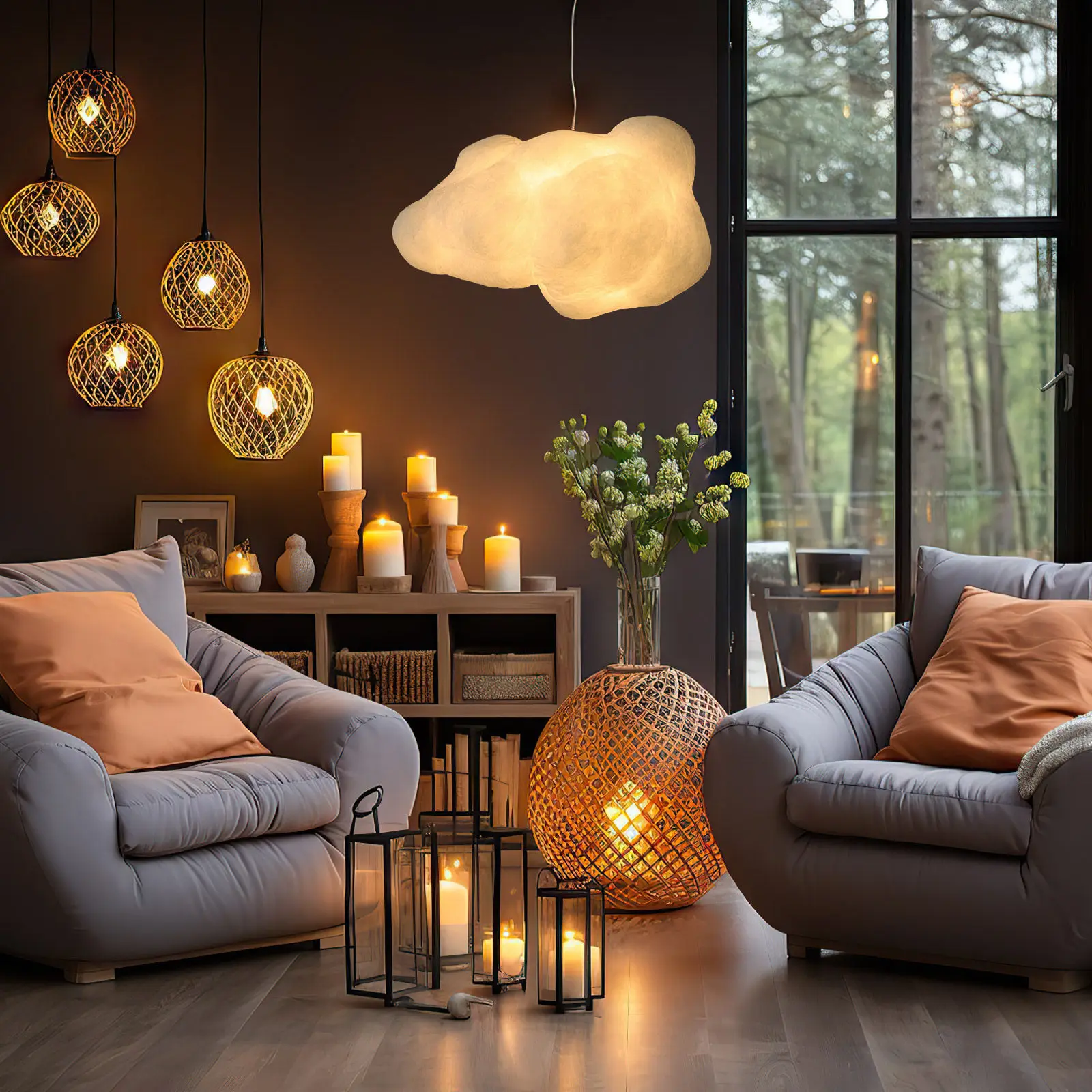 LED Cloud Pendant Lamp Soft Uniform Light Diffusion Decorative Ceiling Lamp for Kids Room Living Room Fashion Store Corridor
LED Cloud Pendant Lamp Soft Uniform Light Diffusion Decorative Ceiling Lamp for Kids Room Living Room Fashion Store Corridor
