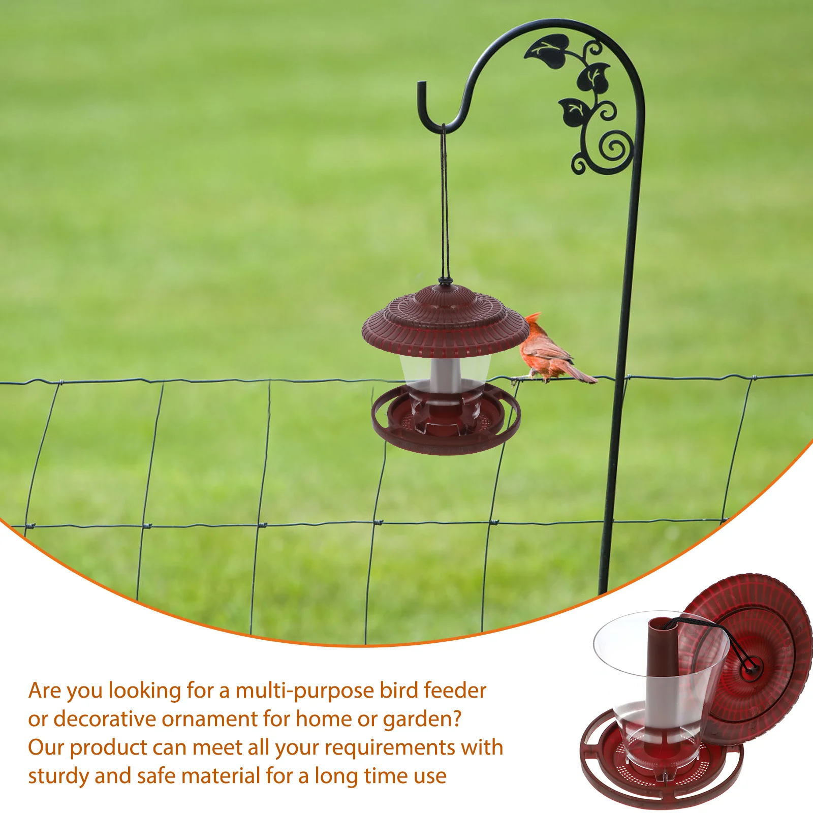 Bird Feeder for Front Porch Yard Outdoor Container Sunproof Large Watching Backyard
Bird Feeder for Front Porch Yard Outdoor Container Sunproof Large Watching Backyard