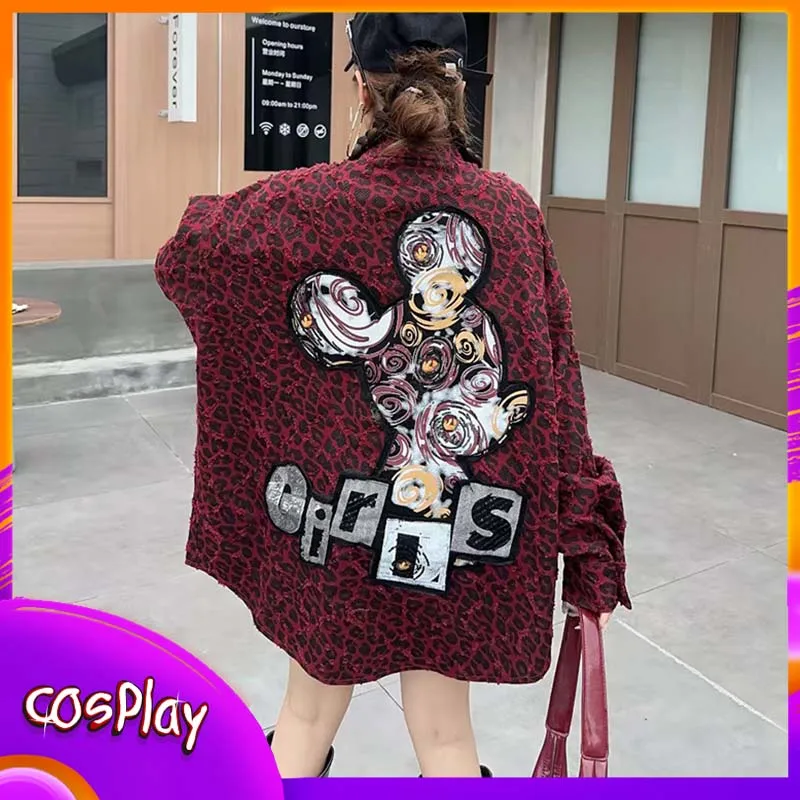 Mickey Jacket Disney Cartoon Cute Trendy Women Coat Casual Fashion Woman Long Sleeves Top Female Leopard Print Clothing Gift
Mickey Jacket Disney Cartoon Cute Trendy Women Coat Casual Fashion Woman Long Sleeves Top Female Leopard Print Clothing Gift