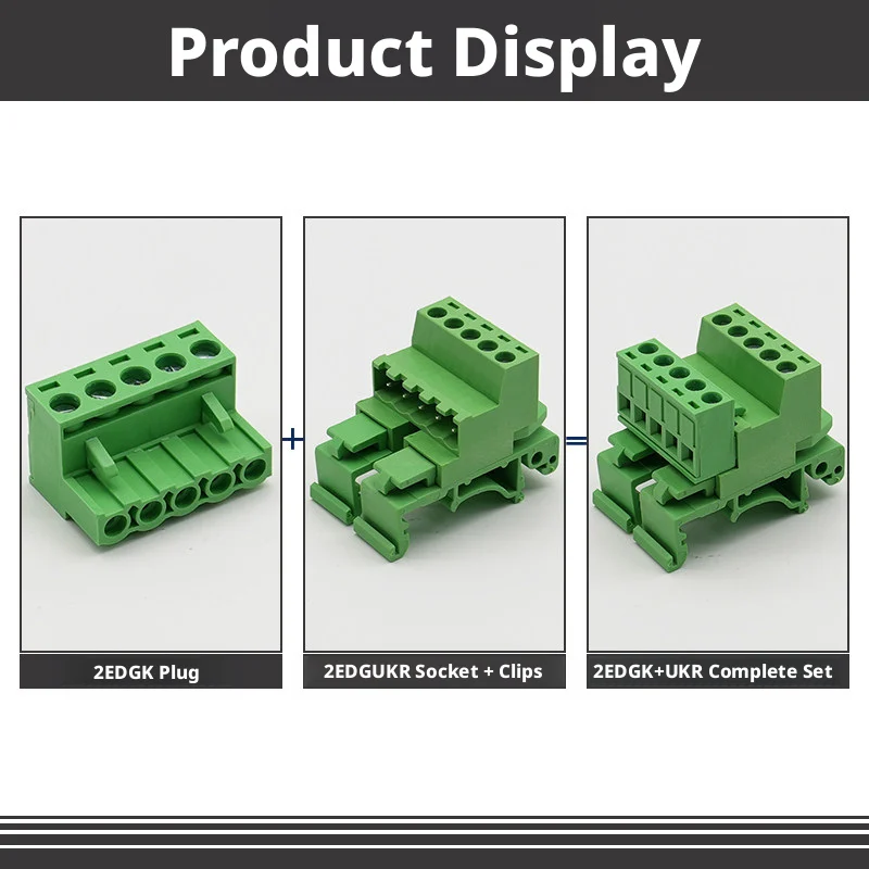 Plug-and-Play DIN Rail Terminal Kit: 2-Pole to 24-Pole, 15A, 300V, UL94-V0 PA66, Steel Crimp Frame, Reusable
Plug-and-Play DIN Rail Terminal Kit: 2-Pole to 24-Pole, 15A, 300V, UL94-V0 PA66, Steel Crimp Frame, Reusable