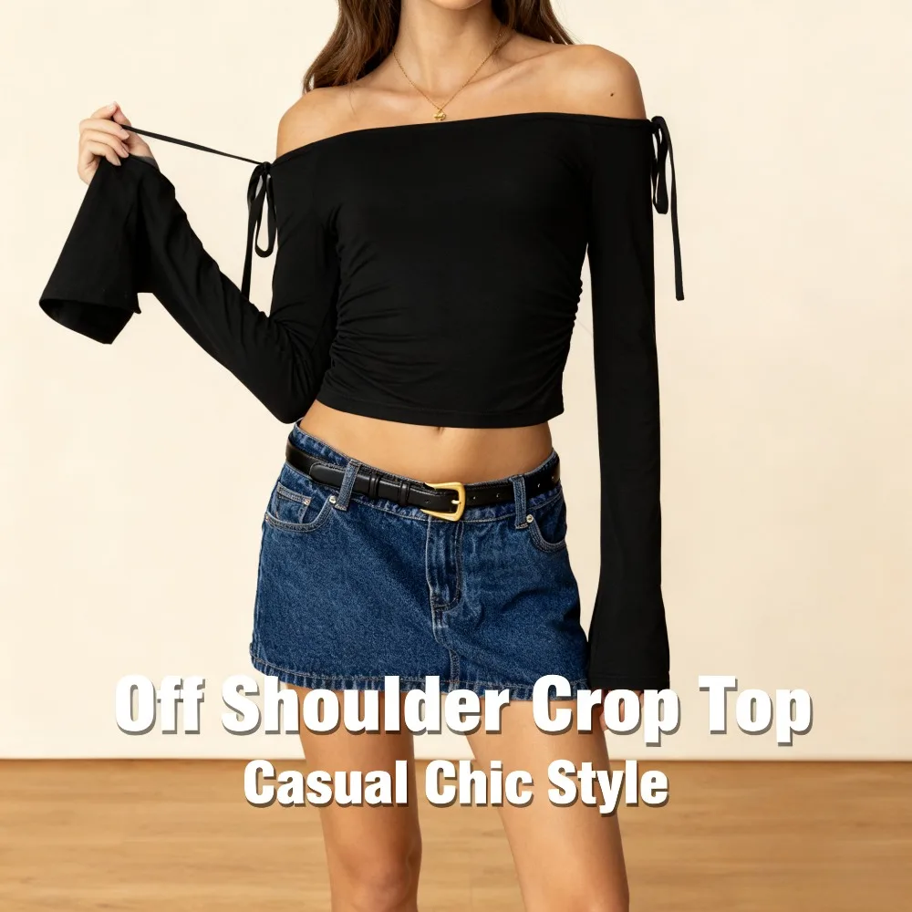 Off-the-Shoulder Bowknot Strappy Top European & American Design Style Versatile Women's Outfit for Commute & Dates
Off-the-Shoulder Bowknot Strappy Top European & American Design Style Versatile Women's Outfit for Commute & Dates