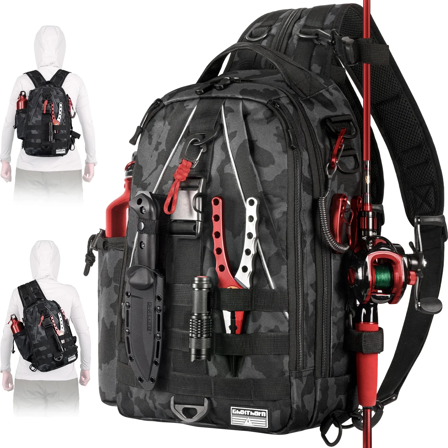 Fishing Backpack Tackle Sling - Fishing Backpack with Rod Holder - Tackle Box Fly Fishing Gifts Men Women
Fishing Backpack Tackle Sling - Fishing Backpack with Rod Holder - Tackle Box Fly Fishing Gifts Men Women
