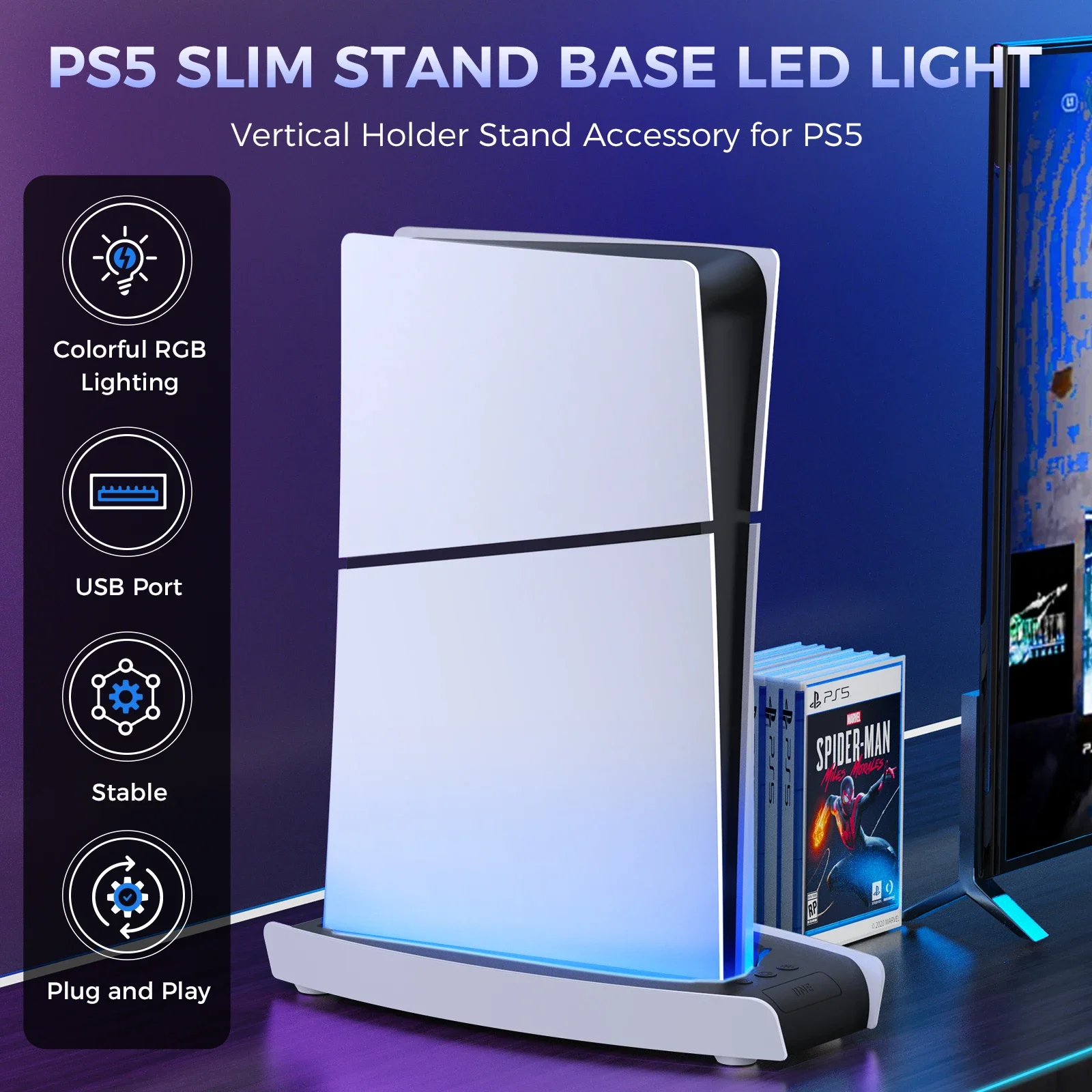 IINE L898 для PS5 тонкая осветительная стойка с фиксированным кронштейном для осветительной стойки с RBG атмосферы для PS5 аксессуары для держателя
IINE L898 для PS5 тонкая осветительная стойка с фиксированным кронштейном для осветительной стойки с RBG атмосферы для PS5 аксессуары для держателя