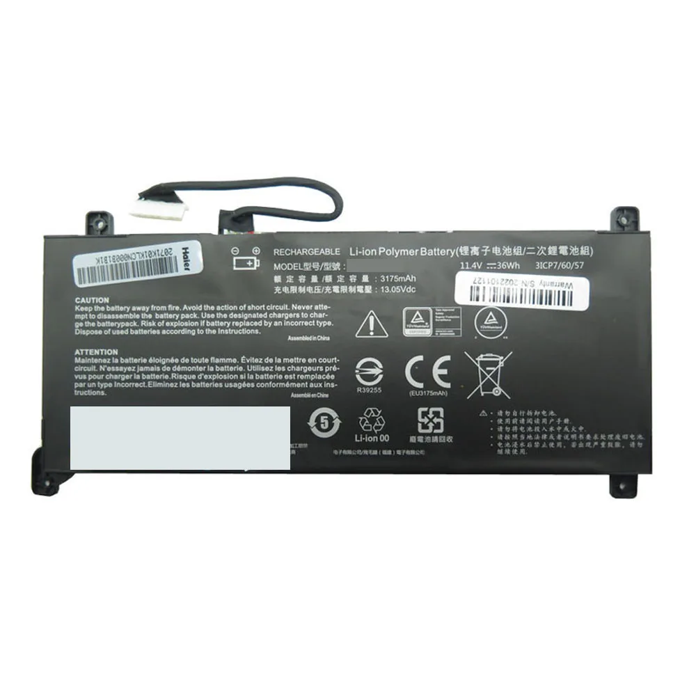 Laptop Battery For 6-87-NL40S-32G21 33G21 6-87-NL40S-33G22 6-87-NL40S-33G23 6-87-NL4CS-32B00 6-87-NL4CS-32B01 11.4V 3.23AH 36WH
Laptop Battery For 6-87-NL40S-32G21 33G21 6-87-NL40S-33G22 6-87-NL40S-33G23 6-87-NL4CS-32B00 6-87-NL4CS-32B01 11.4V 3.23AH 36WH