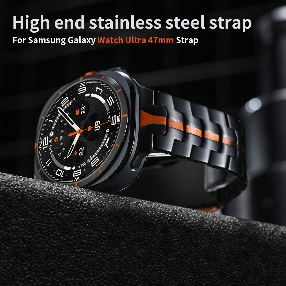 A stainless steel metal strap for Samsung Galaxy Watch Ultra 47mm light luxury strap for Samsung Watch Ultra business strap
A stainless steel metal strap for Samsung Galaxy Watch Ultra 47mm light luxury strap for Samsung Watch Ultra business strap