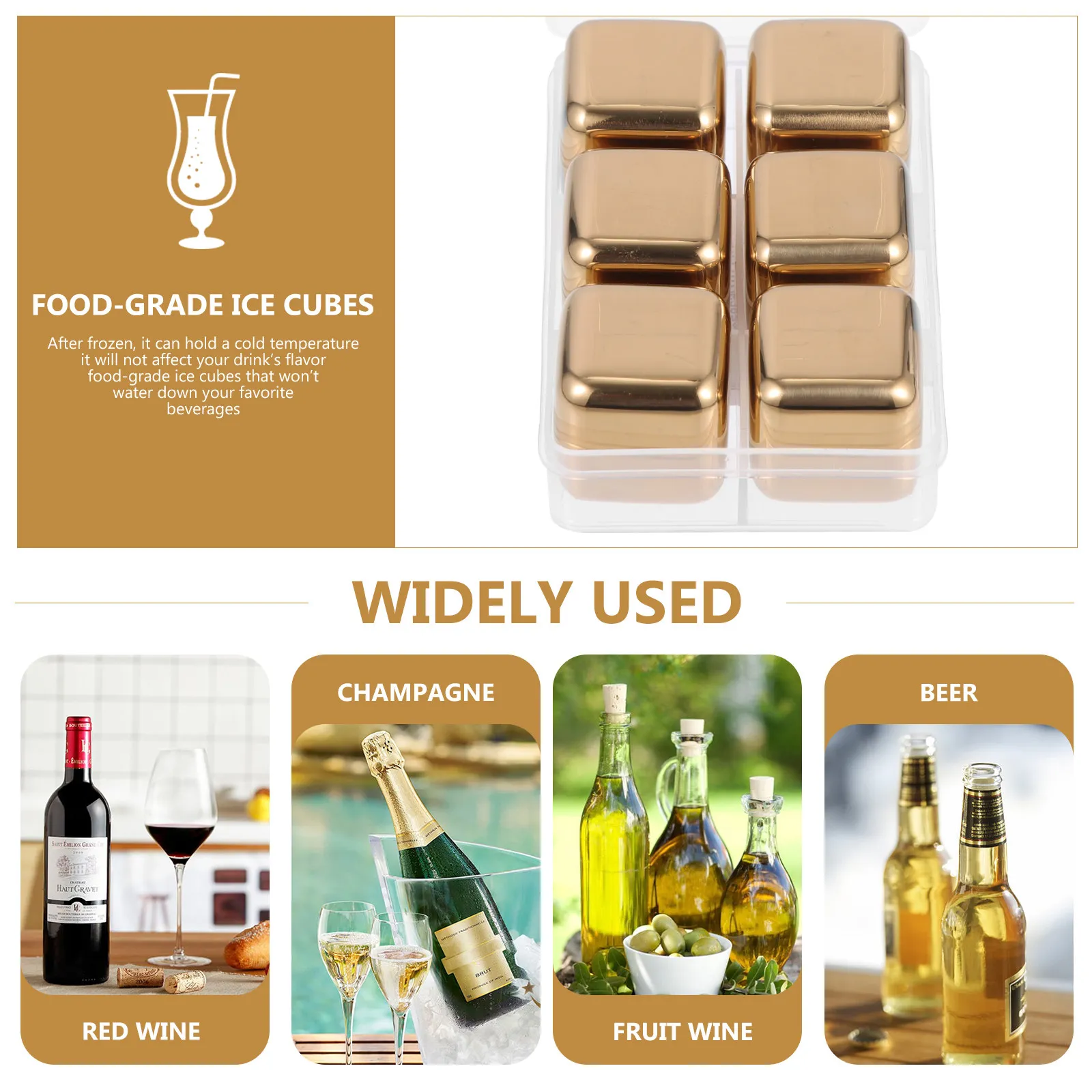 1Set Stainless Steel Ice Cube Reusable Melting Proof Cooling Beverage Ice Cubes for Whiskey Vodka Wine Bar Supplies
1Set Stainless Steel Ice Cube Reusable Melting Proof Cooling Beverage Ice Cubes for Whiskey Vodka Wine Bar Supplies