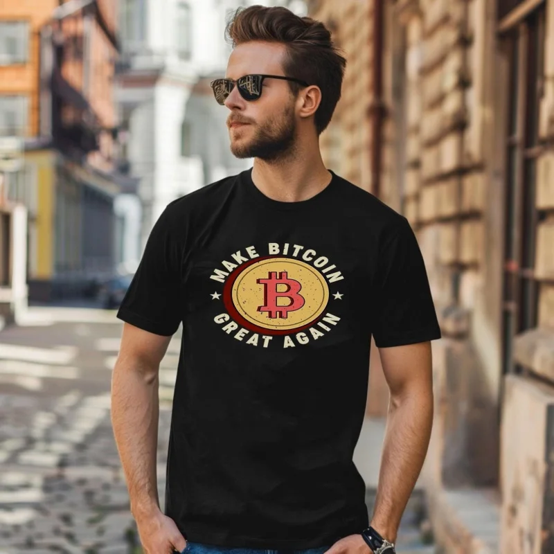 Make Bitcoin Great Again Gift t shirt for Crypto Traders BTC Fan Bitcoin Symbol tee 100% cotton Graphic clothesAll size tops
Make Bitcoin Great Again Gift t shirt for Crypto Traders BTC Fan Bitcoin Symbol tee 100% cotton Graphic clothesAll size tops