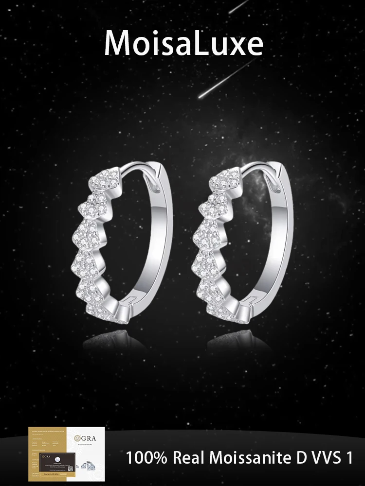 MoisaLuxe Official Store Moissanite Plata Sterling 925 Silver Earrings Women's Simple Diamond-set Temperament Ear Buckle Jewelry
MoisaLuxe Official Store Moissanite Plata Sterling 925 Silver Earrings Women's Simple Diamond-set Temperament Ear Buckle Jewelry