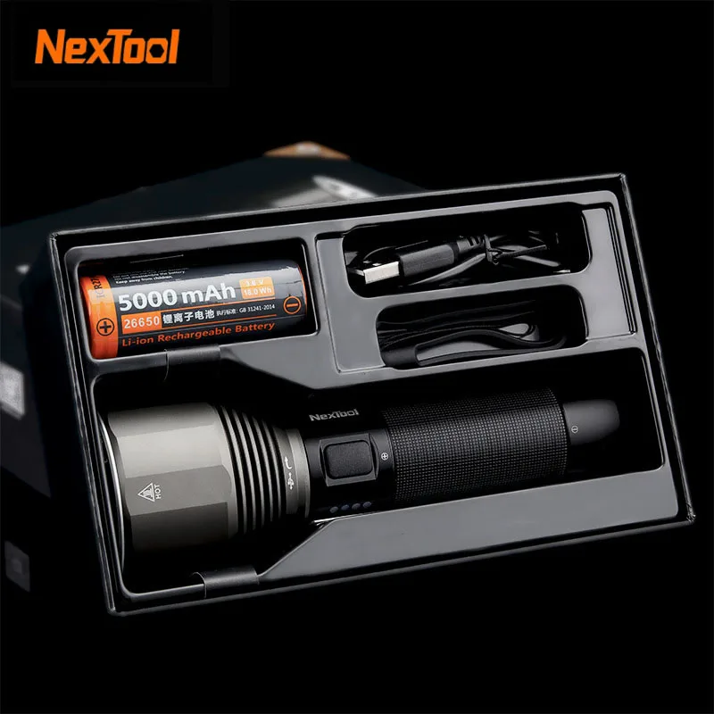 Nextool Rechargeable Flashlight 2000lm 380m 5Modes IPX7 Waterproof Outdoor LED Light Type-C Seaching Torch For Camping
Nextool Rechargeable Flashlight 2000lm 380m 5Modes IPX7 Waterproof Outdoor LED Light Type-C Seaching Torch For Camping