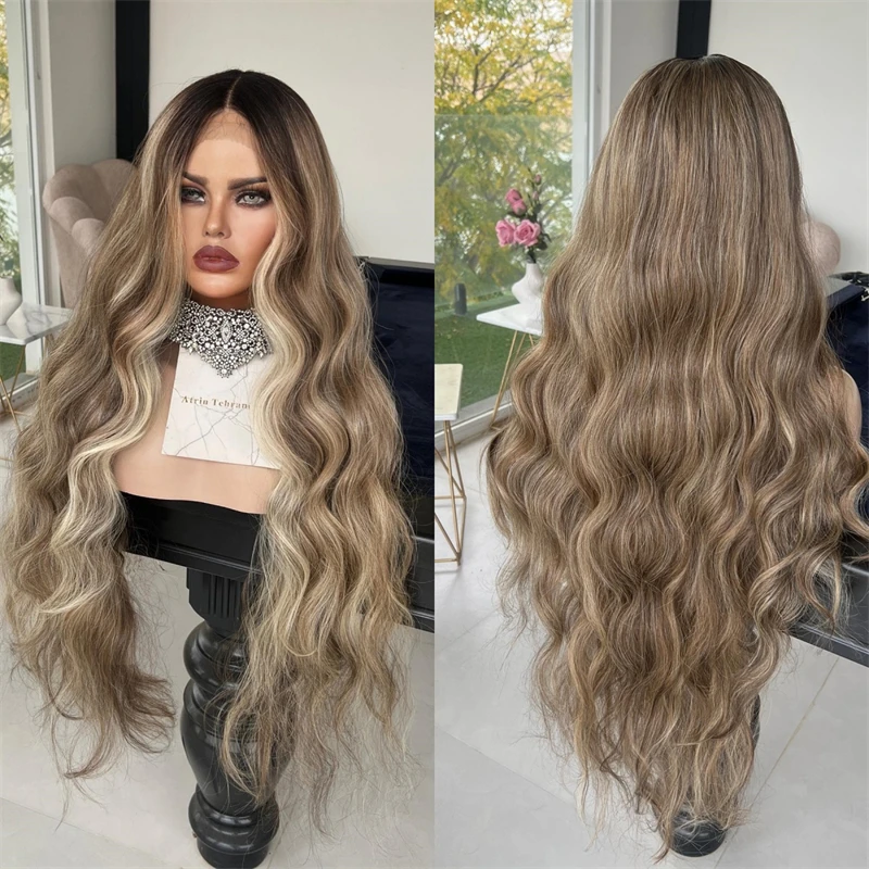 36-дюймовый длинный объемный парик Ombre Blonde Brown Lace Front Synthetic Wig 13X4 Free Part HD Invisible Lace Front Wig Бесклеевой парик
36-дюймовый длинный объемный парик Ombre Blonde Brown Lace Front Synthetic Wig 13X4 Free Part HD Invisible Lace Front Wig Бесклеевой парик
