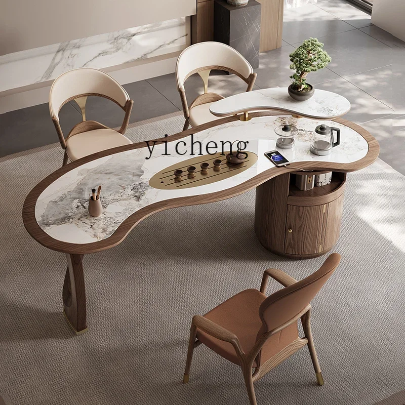 B1 new Chinese solid wood tea table and chair combination office tea integrated modern simple rock slab tea table
B1 new Chinese solid wood tea table and chair combination office tea integrated modern simple rock slab tea table